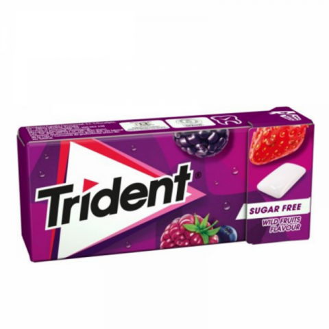 TRIDENT DRAGEIA BOX FRUTOS SILVESTRES - CAIXA 24 UNIDADES