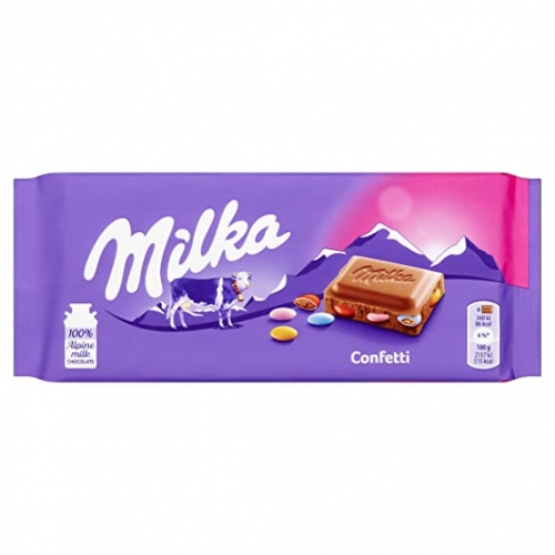 CHOCOLATE MILKA CONFETTI 100Gr. 