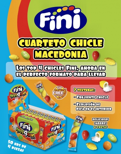 CHICLE QUARTETO MACEDONIA 50 UNIDADES